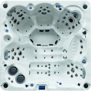 lege jacuzzi, van bovenaf