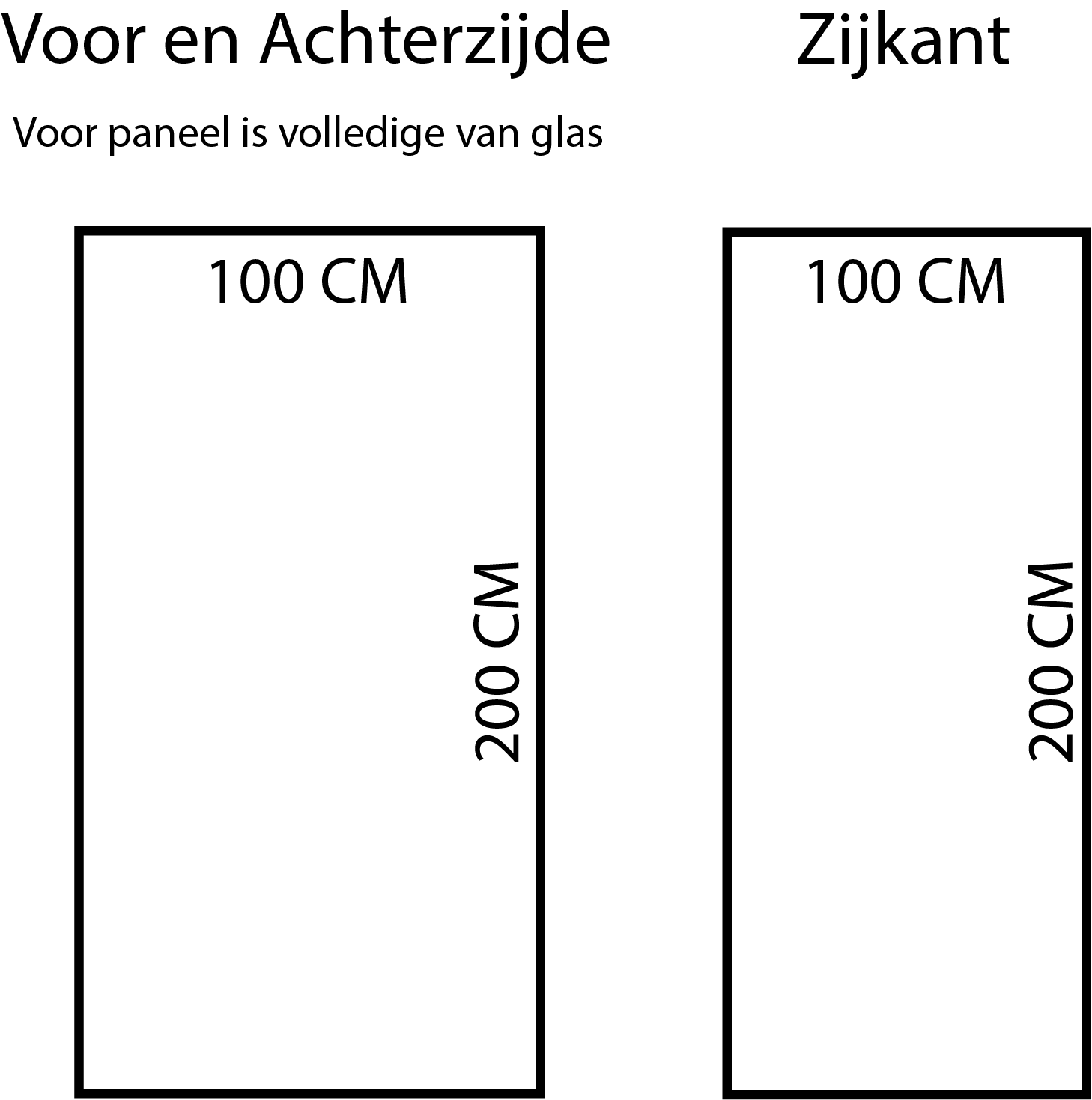 foto van de infrarood sauna met afmetingen
