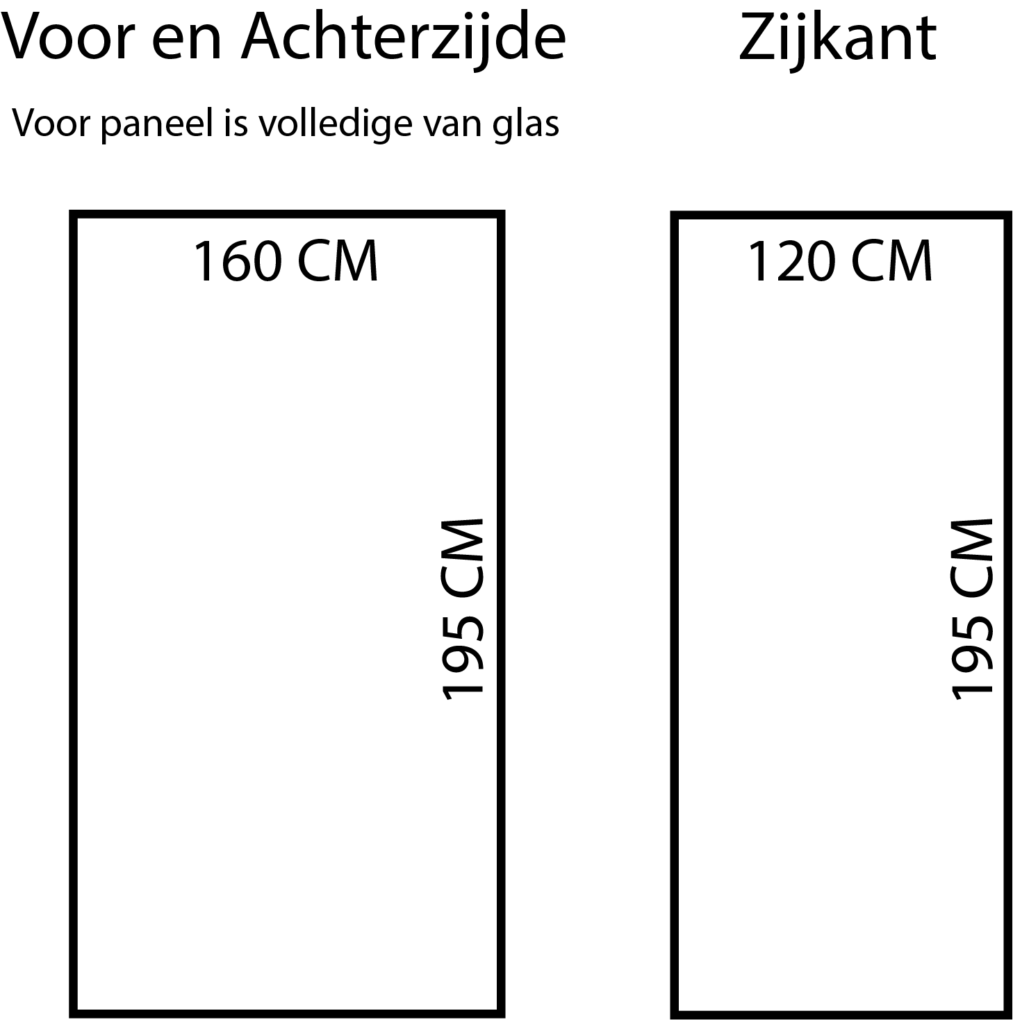 foto van de infrarood sauna van InfraWave met afmetingen