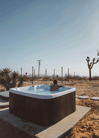 jacuzzi op zandgedeelte