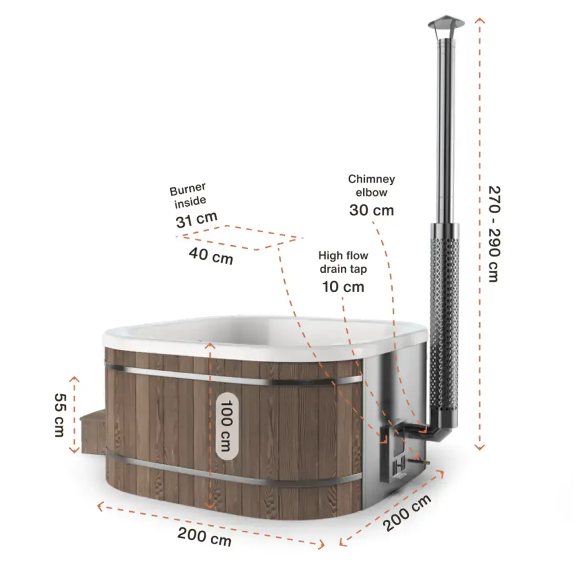 Hottub Trontheim - Interne Kachel