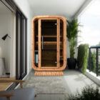 WHB Cube sauna 150 op balkon