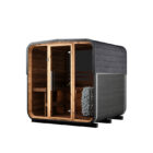 WHB Cube sauna 210 zwart zijaanzicht