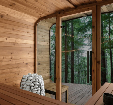 WHB Cube sauna 250 canopy uitzicht