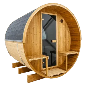 Barrelsauna 260 met zitje Thermowood