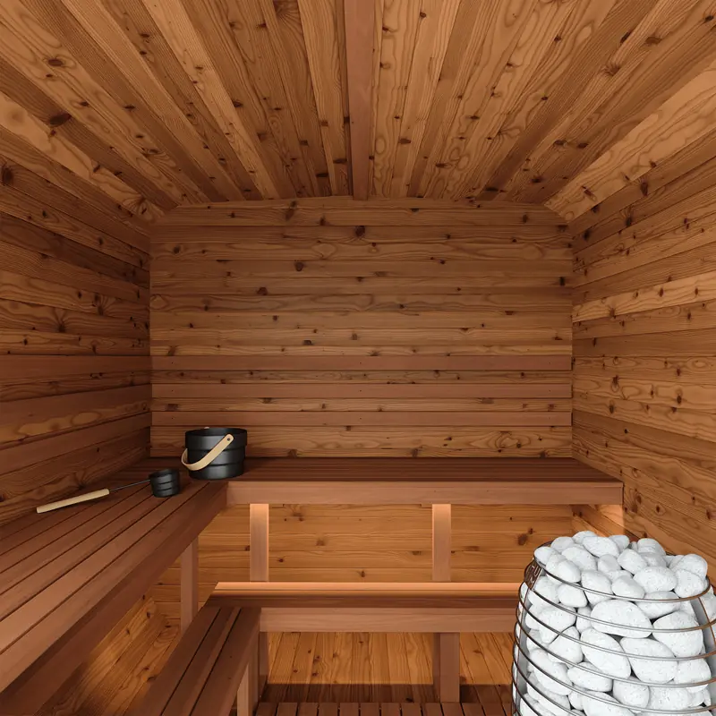 WHB Cube sauna 250 canopy binnenkant
